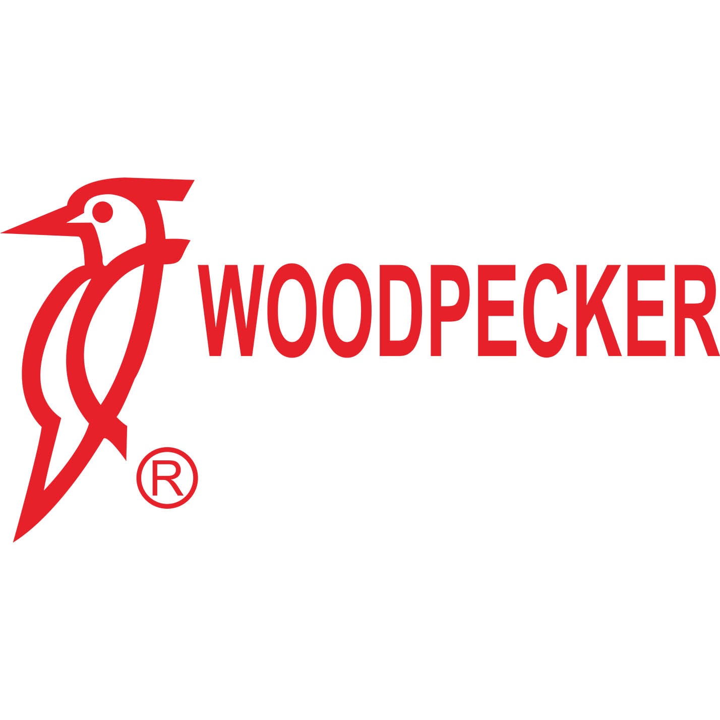 Woodpecker logo featuring a red bird and the brand name, representing dental products in Jordan.