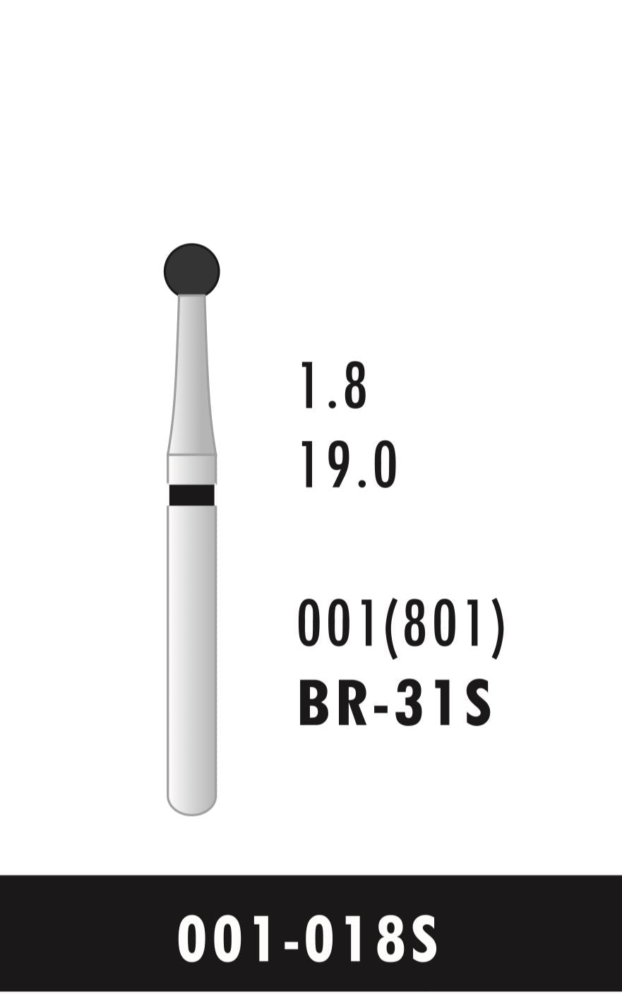 10x Round Black Bur DENTAGEM