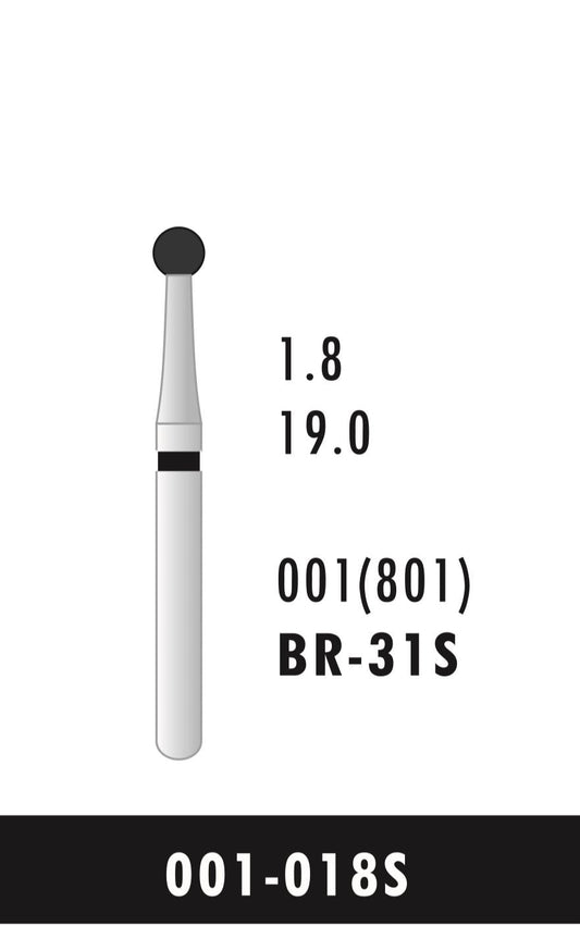 10x Round Black Bur DENTAGEM