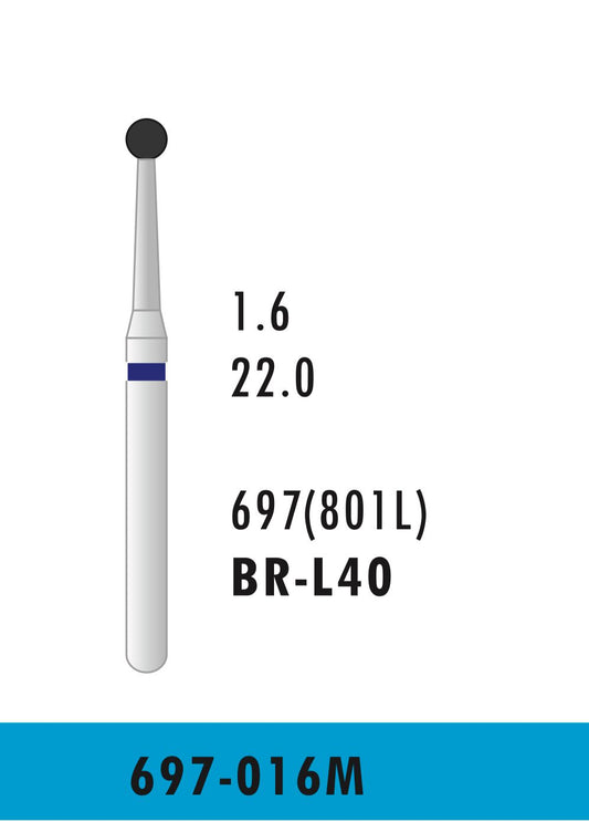 10x Blue Small Round Bur  DENTAGEM