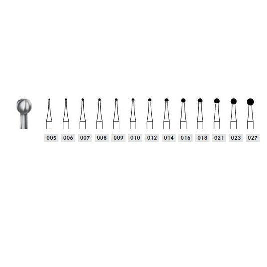 Round Tungsten Carbide burs H1 KOMET